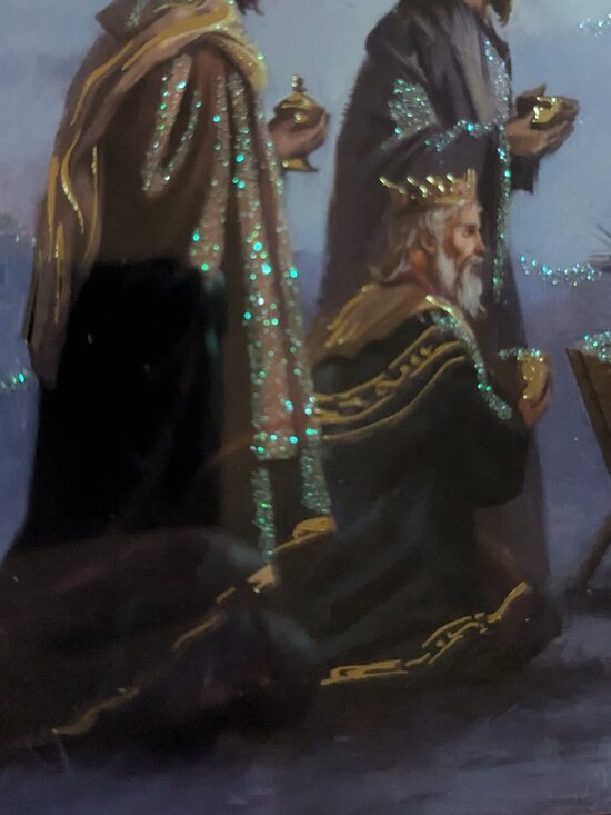 NWT 16 Nativity Glitter Christmas Cards Paper Magic Sealed Box Christian Holiday - Picture 4 of 8